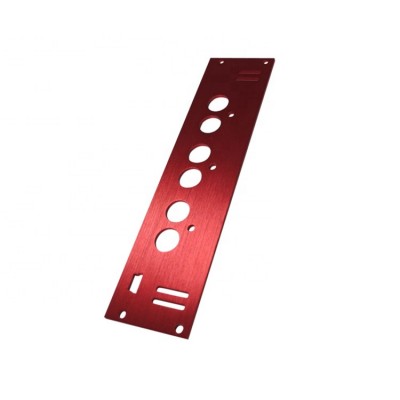 Professional Sheet Metal Fabrication Custom Brushing Red Anodizing Laser Cutting Stamping Aluminum Audio Face Panel